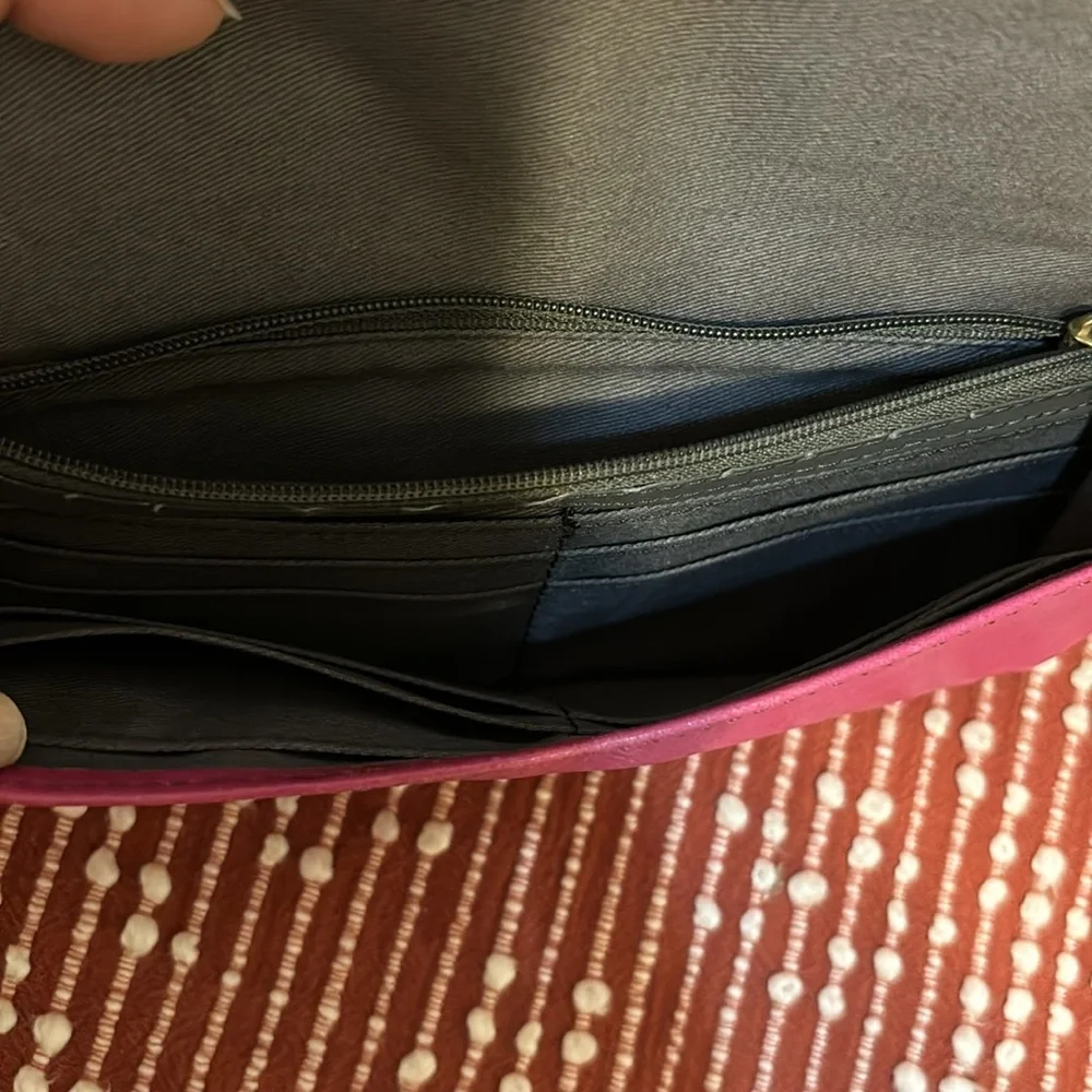 Fossil Pink Leather Crossbody Bag
